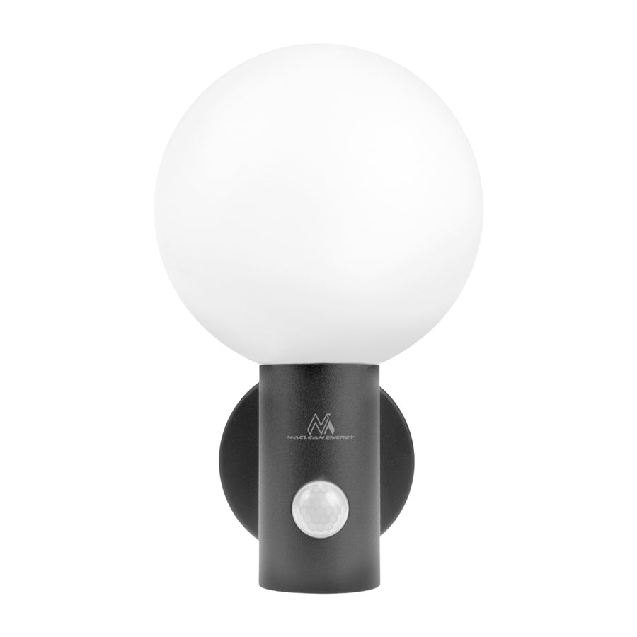 Lâmpada LED Maclean MCE515 GR com detetor de movimento PIR, 15 W, IP65, 1600 lm, 4000 K (cinza)