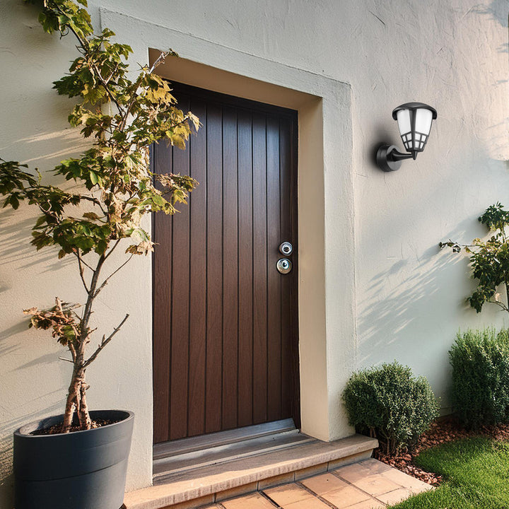Candeeiro de parede Maclean MCE519 B, candeeiro de parede para exterior, 1xE27, IP65, máx. 60 W, preta
