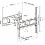 Soporte de TV ART, 32-70'', 40kg, negro, VESA 400x400, AR-89