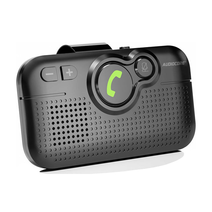Kit mãos-livres para automóvel Audiocore AC475 | Compatível com Siri e Google Assistant | Bluetooth 5.0 | Ligação automática, orientação por voz, A2DP, reconexão automática, potência de altifalante de 2 W