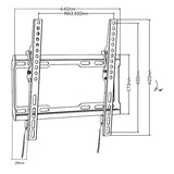 Maclean MC-412 Soporte para TV, Soporte de Pared para Pantallas de 32-70", VESA máx. 400x400, Carga máx. 45kg, Ajuste de Inclinación +0°~-10°