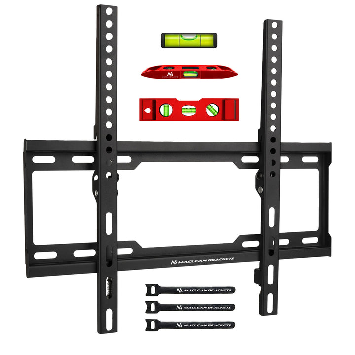 Suporte de parede para TV Maclean MC-412, suporte para TV de 32 a 70 polegadas, VESA máx. 400x400, carga máxima de 45 kg, regulação da inclinação de +0° a -10°
