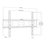 Maclean MC-419 Soporte para TV, Soprte de Pared para Pantallas de 32-100", máx. VESA 600x400, Carga máx. 80kg