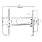 Suporte de parede para TV Maclean MC-421, suporte de parede para TV com ecrãs de 32 a 90 polegadas, VESA máx. 600x400, carga máxima de 80 kg, regulação da inclinação de +15° a -15°