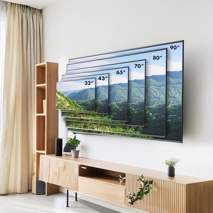 Suporte de parede para TV Maclean MC-421, suporte de parede para TV com ecrãs de 32 a 90 polegadas, VESA máx. 600x400, carga máxima de 80 kg, regulação da inclinação de +15° a -15°