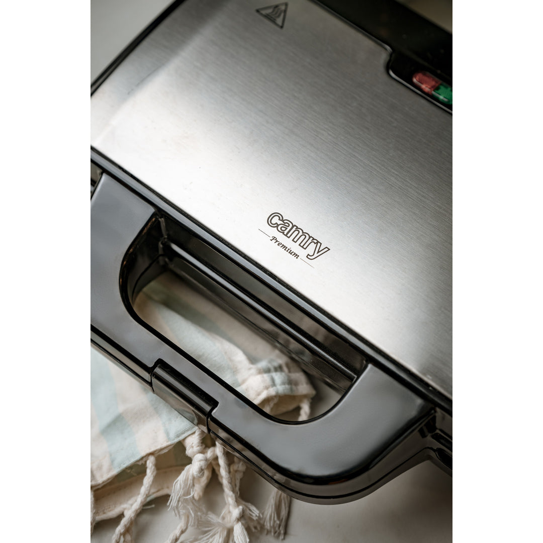 Tostadora de sándwiches Camry, para 2 sándwiches, potencia máxima 1300 W, revestimiento antiadherente, CR 3054