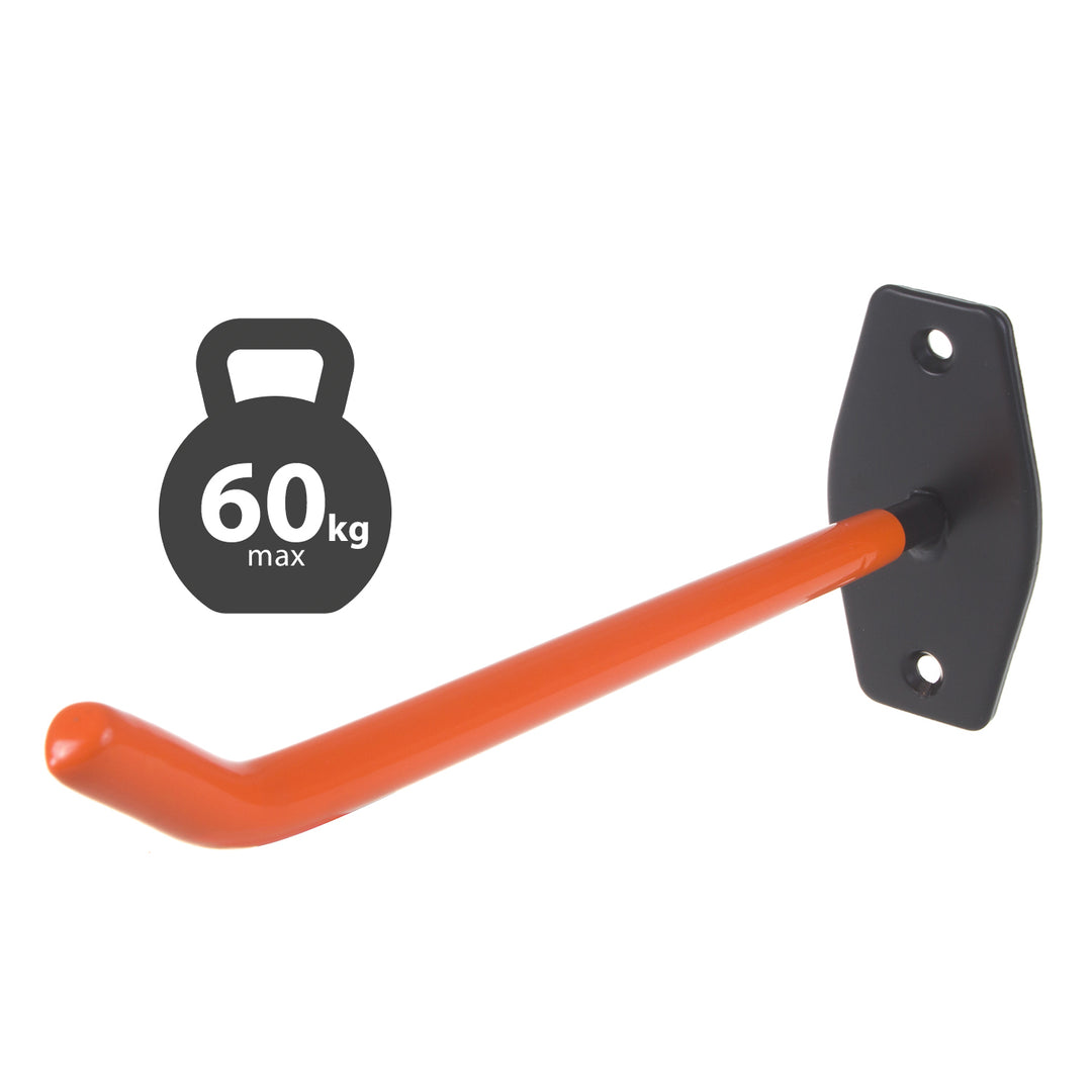 Maclean MC-437 Conjunto de 4 suportes de parede para pneus, rodas, escadas, bicicletas, material em aço, carga máxima de 60 kg/1