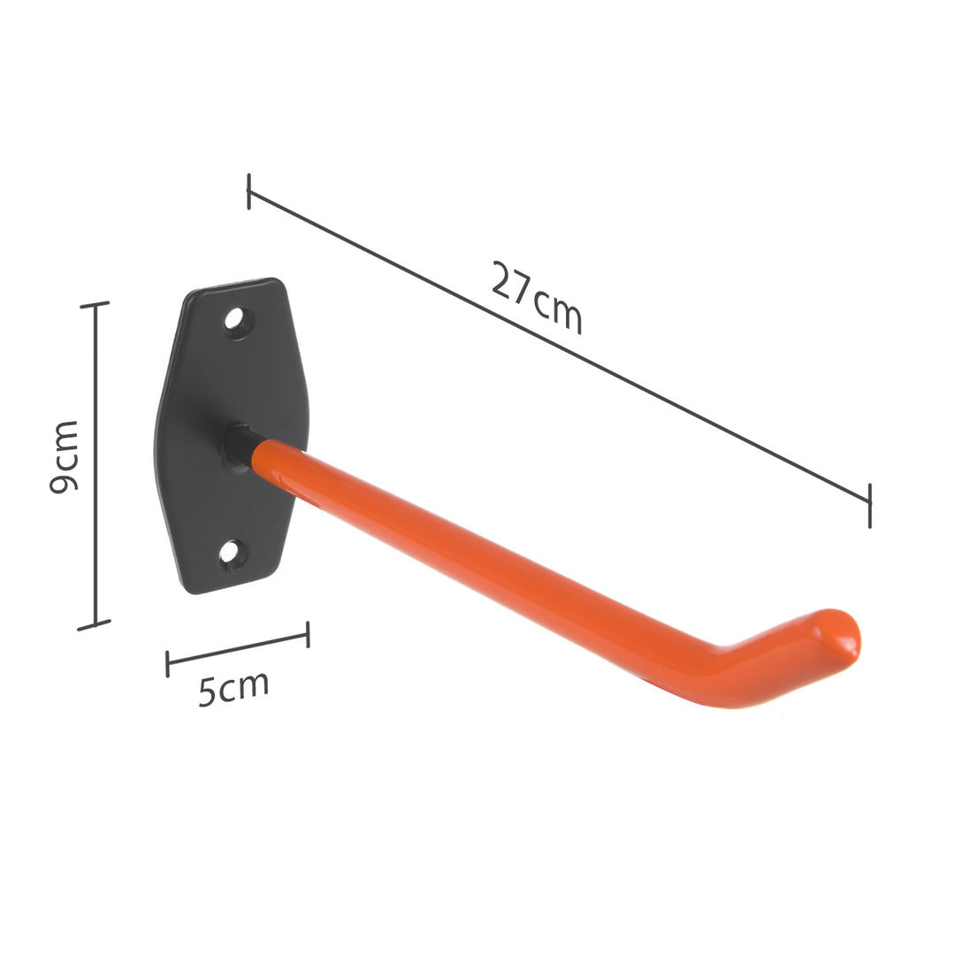 Maclean MC-437 Conjunto de 4 suportes de parede para pneus, rodas, escadas, bicicletas, material em aço, carga máxima de 60 kg/1