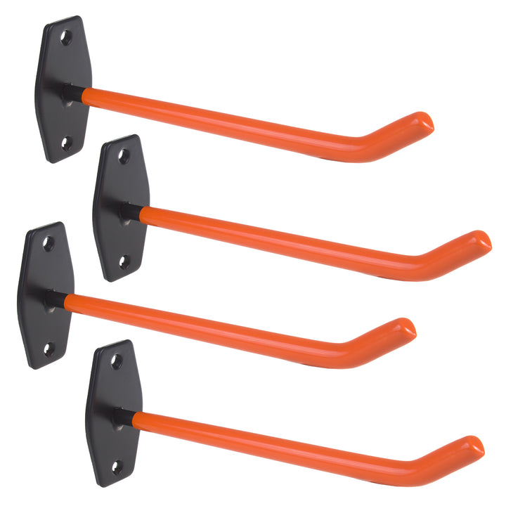 Maclean MC-437 Conjunto de 4 suportes de parede para pneus, rodas, escadas, bicicletas, material em aço, carga máxima de 60 kg/1