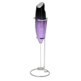 Adler AD 4499 Espumador de leche con soporte, Color morado y negro
