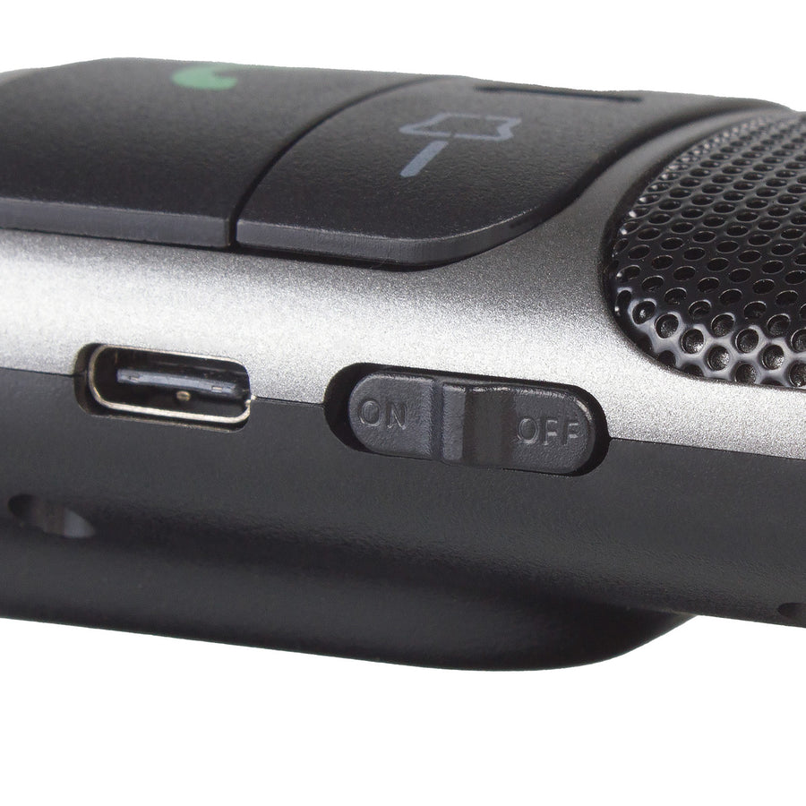 Kit mãos-livres para automóvel Audiocore AC480 | Compatível com Siri e Google Assistant | Bluetooth 5.0 | Ligação automática, orientação por voz, A2DP, reconexão automática, potência de altifalante de 2 W