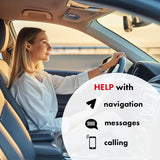 Kit mãos-livres para automóvel Audiocore AC480 | Compatível com Siri e Google Assistant | Bluetooth 5.0 | Ligação automática, orientação por voz, A2DP, reconexão automática, potência de altifalante de 2 W