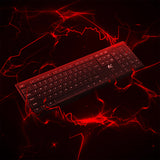 Conjunto de teclado QWERTY + rato sem fios NanoRS | Frequência de funcionamento: 2,4 GHz, Alcance: até 10 m | Resolução do rato: 1200 DPI | Receptor Nano USB | Design fino, alimentado por bateria, preto