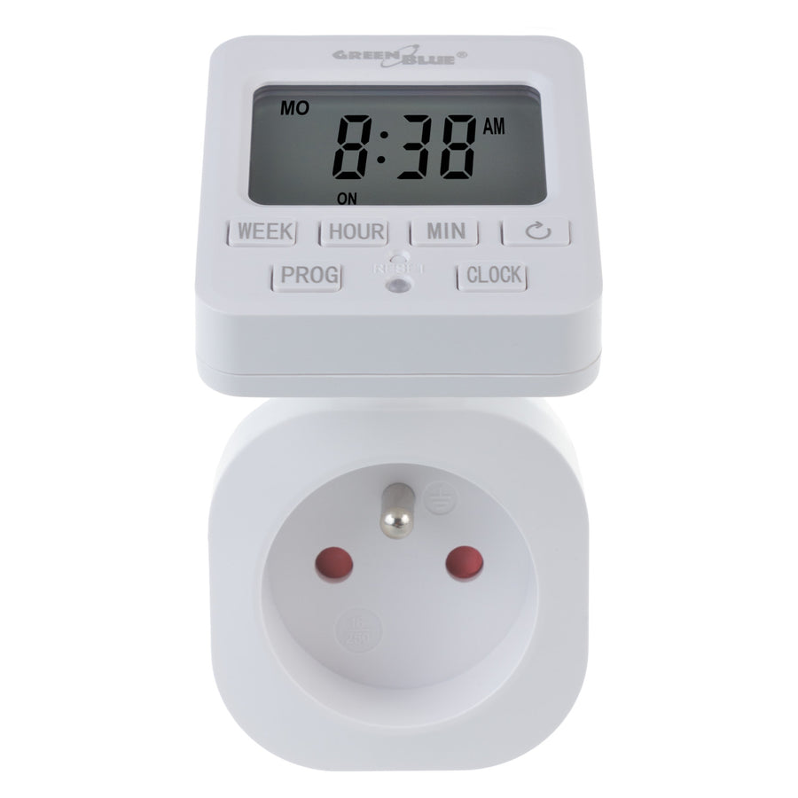 GreenBlue GB605 E Interruptor de Tempo Digital - Temporizador - Programador, Carga Máxima 16A, IP20