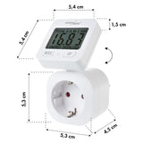 Medidor de Consumo de Energia GreenBlue GB615 F, Wattímetro, 16A, Carga Máxima 3680W, Submemória