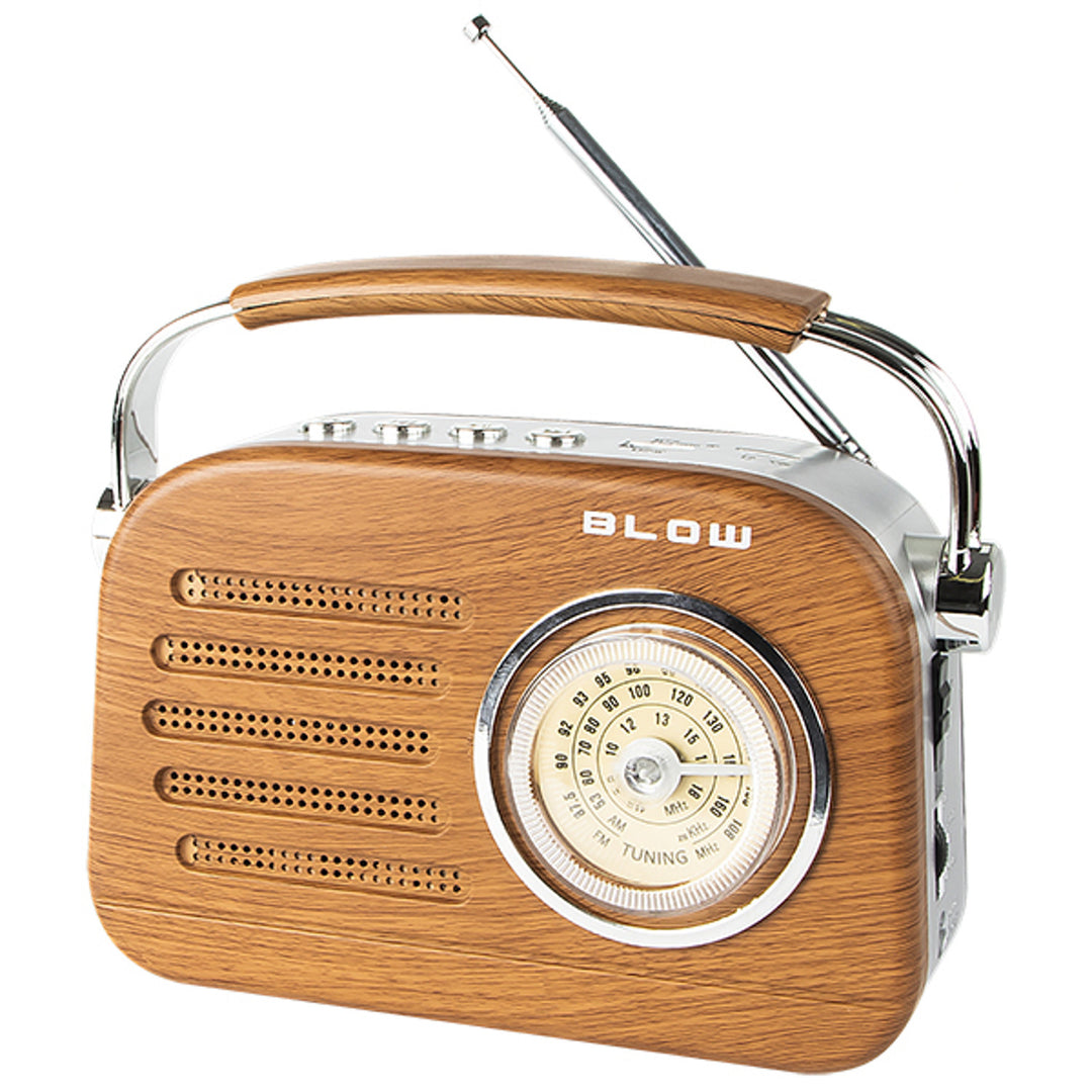 Rádio portátil analógico AM/FM Bluetooth Blow RA3 com bateria e fonte de alimentação