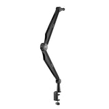 Suporte para microfone NanoRS RS422 com roscas de 3/8" e 5/8" para mesa, carga máxima de 1 kg | Altura regulável até 84,7 cm | Rotação de 360° | Com gestão de cabos | Ideal para estúdio e streaming