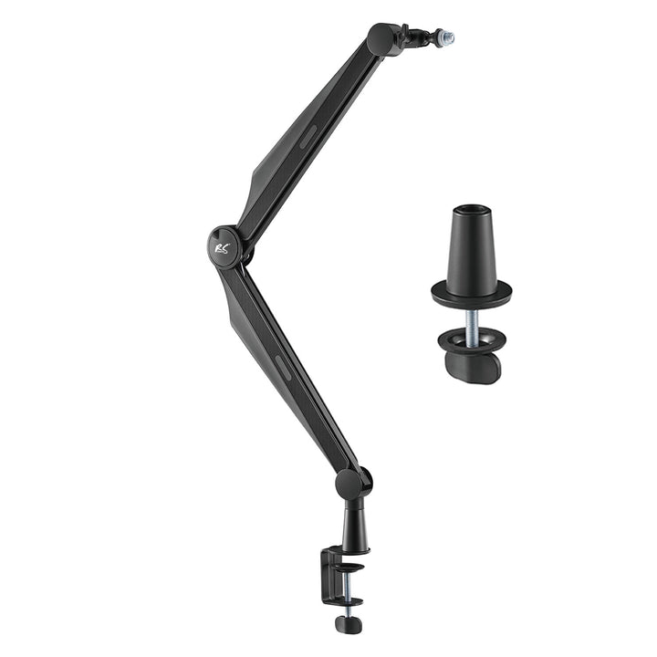 NanoRS RS422 Soporte de Micrófono con Rosca de 3/8" y 5/8" para Mesa, Carga Máxima de 1 kg | Altura Regulable hasta 84,7 cm | Giratorio 360° | Con Gestión de Cables | Ideal para Estudio y Streaming