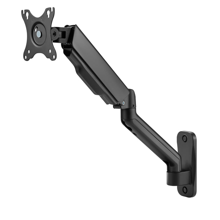 Suporte de parede universal para monitor Maclean MC-332 com dois braços | Ecrãs planos e curvos de 17 a 32 pol. | VESA 75x75 e 100x100 | Giratório, inclinável | Carga máxima de 9 kg