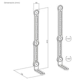 Maclean MC-334 Soporte universal VESA para barra de sonido, Ajustable a Pantallas hasta 49", Carga máx. 15 kg