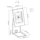 Maclean MC-336 Soporte POS para Tablet e Impresora, Carga máx. 1 kg