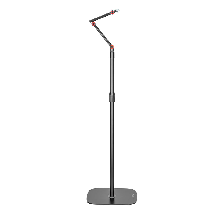 Suporte para microfone Maclean MC-337, suporte metálico com altura ajustável de 626 a 1694 mm, carga máxima de 1 kg