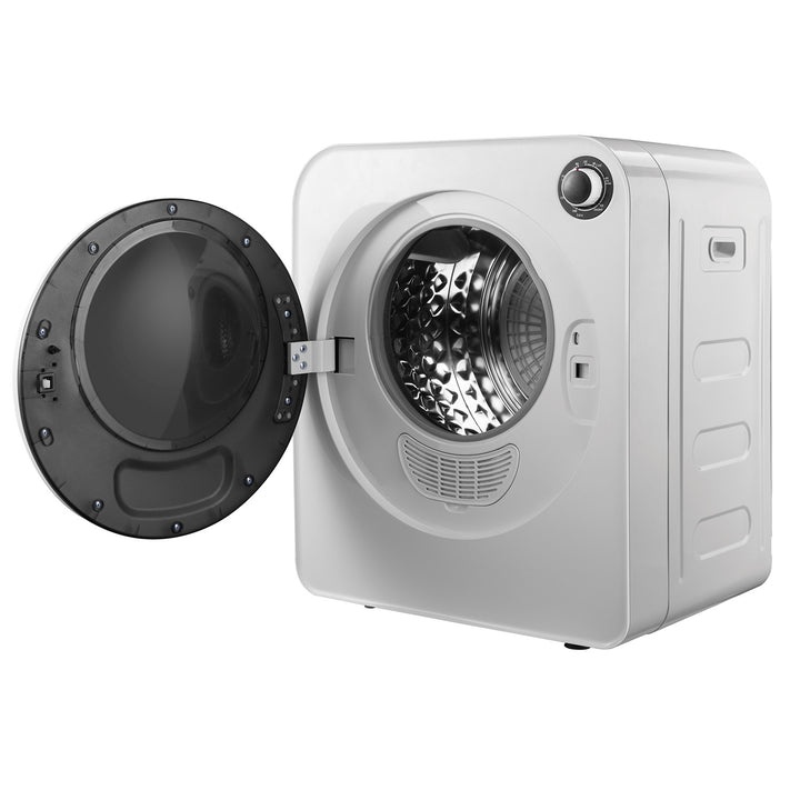 Secador elétrico de carregamento frontal Green Blue GB410, capacidade de 3 kg, 830 W, classe C, 5 programas, dimensões compactas 49,5 x 46 x 59,5 cm para espaços pequenos
