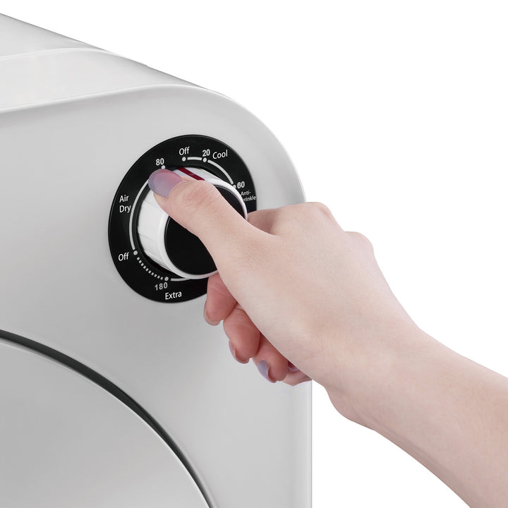 Secador elétrico de carregamento frontal Green Blue GB410, capacidade de 3 kg, 830 W, classe C, 5 programas, dimensões compactas 49,5 x 46 x 59,5 cm para espaços pequenos