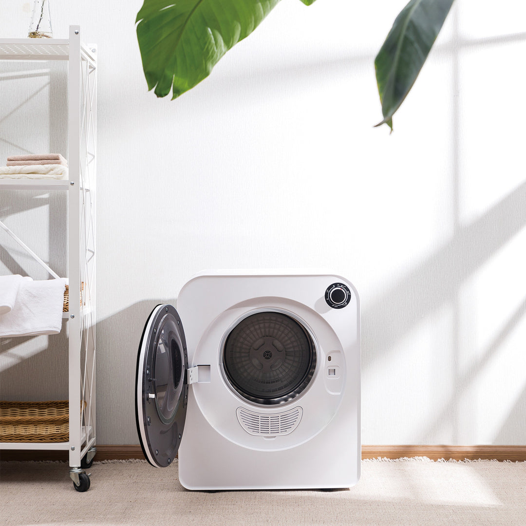 Secador elétrico de carregamento frontal Green Blue GB410, capacidade de 3 kg, 830 W, classe C, 5 programas, dimensões compactas 49,5 x 46 x 59,5 cm para espaços pequenos