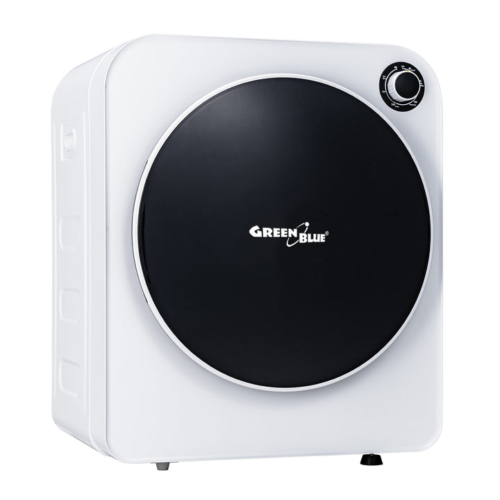 Secador elétrico de carregamento frontal Green Blue GB410, capacidade de 3 kg, 830 W, classe C, 5 programas, dimensões compactas 49,5 x 46 x 59,5 cm para espaços pequenos
