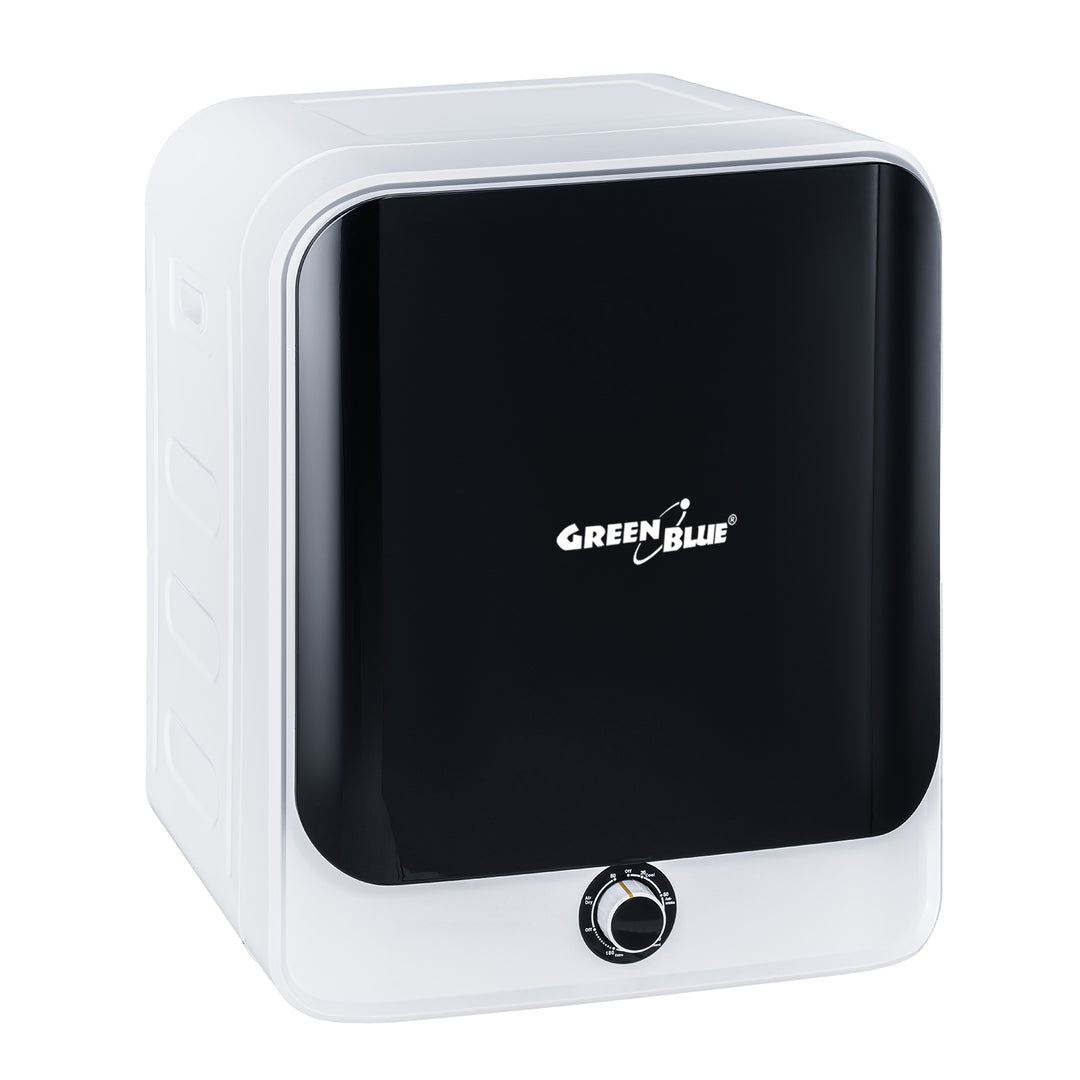 Secador elétrico de carregamento frontal Green Blue GB415, capacidade de 3 kg, classe C, 5 programas, 830 W, dimensões compactas 49,5 x 46 x 59,5 cm para espaços pequenos