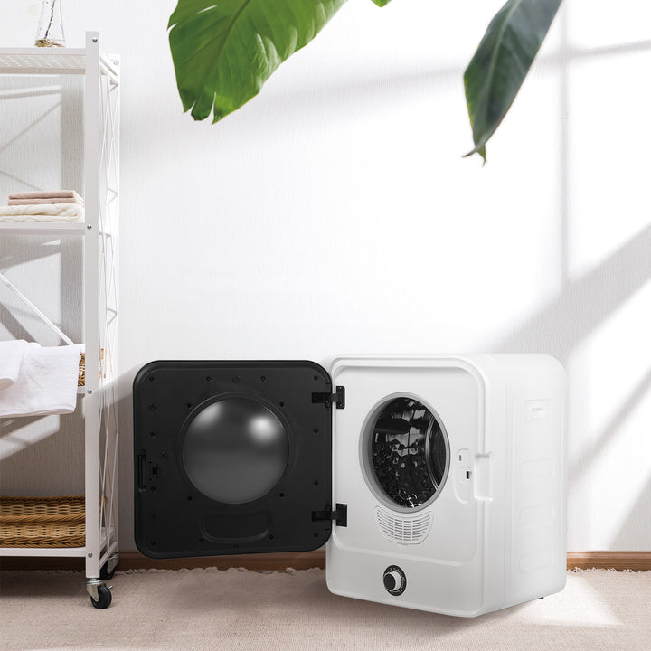 Secador elétrico de carregamento frontal Green Blue GB415, capacidade de 3 kg, classe C, 5 programas, 830 W, dimensões compactas 49,5 x 46 x 59,5 cm para espaços pequenos