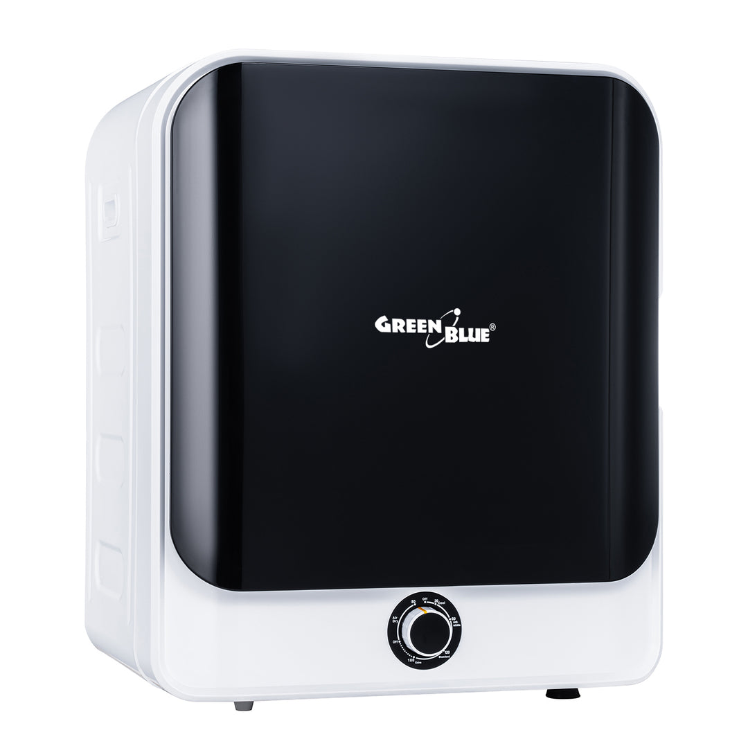 Secador elétrico de carregamento frontal Green Blue GB415, capacidade de 3 kg, classe C, 5 programas, 830 W, dimensões compactas 49,5 x 46 x 59,5 cm para espaços pequenos