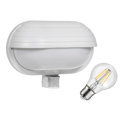 Luminária de parede Maclean, com sensor PIR, máx. 60 W, 180°, MCE33 W + 8 W LED