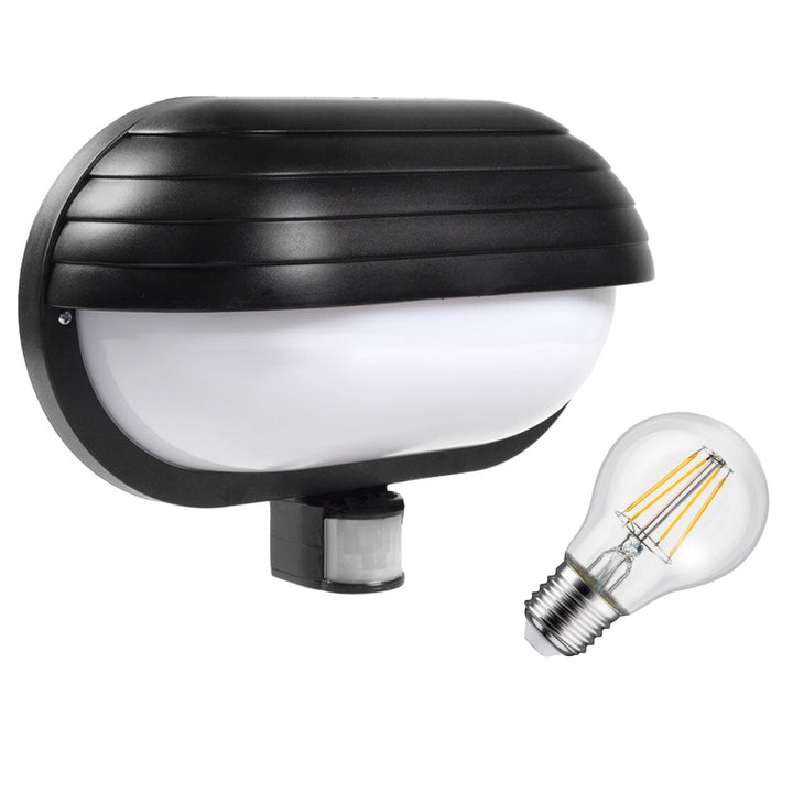 Luminária de parede Maclean, com sensor PIR, máx. 60W, 180°, MCE33B + LED 11W