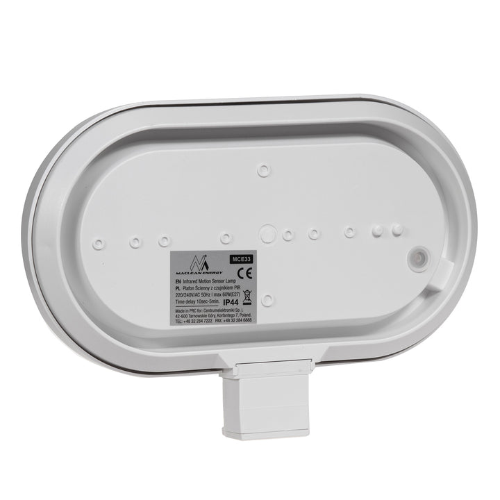 Luminária de parede Maclean, com sensor PIR, máx. 60W, 180°, MCE33 W + LED 11W