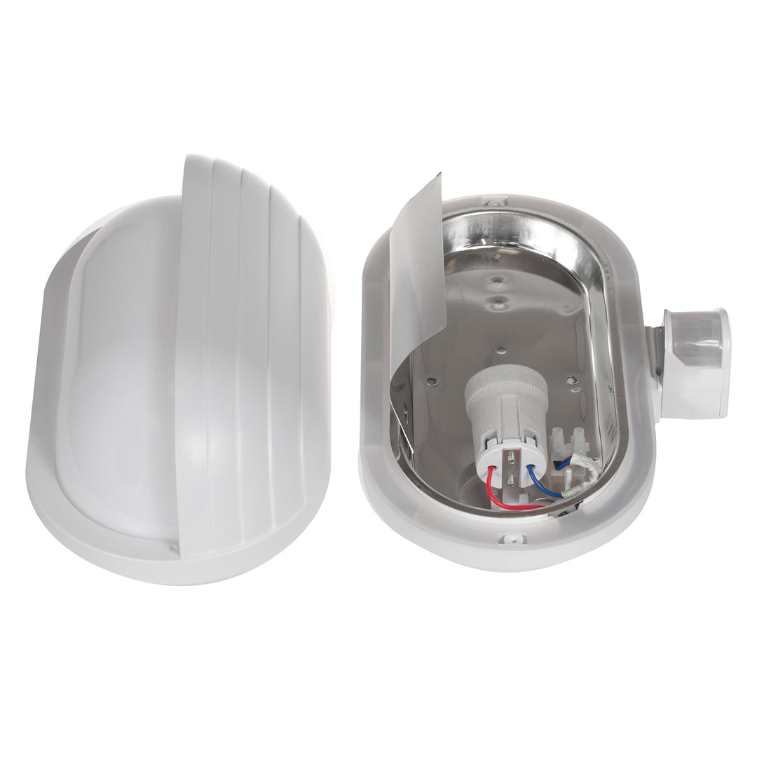 Luminária de parede Maclean, com sensor PIR, máx. 60W, 180°, MCE33 W + LED 11W