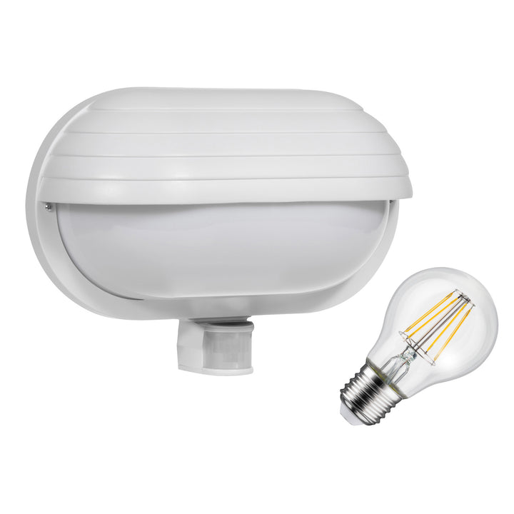 Luminária de parede Maclean, com sensor PIR, máx. 60W, 180°, MCE33 W + LED 11W