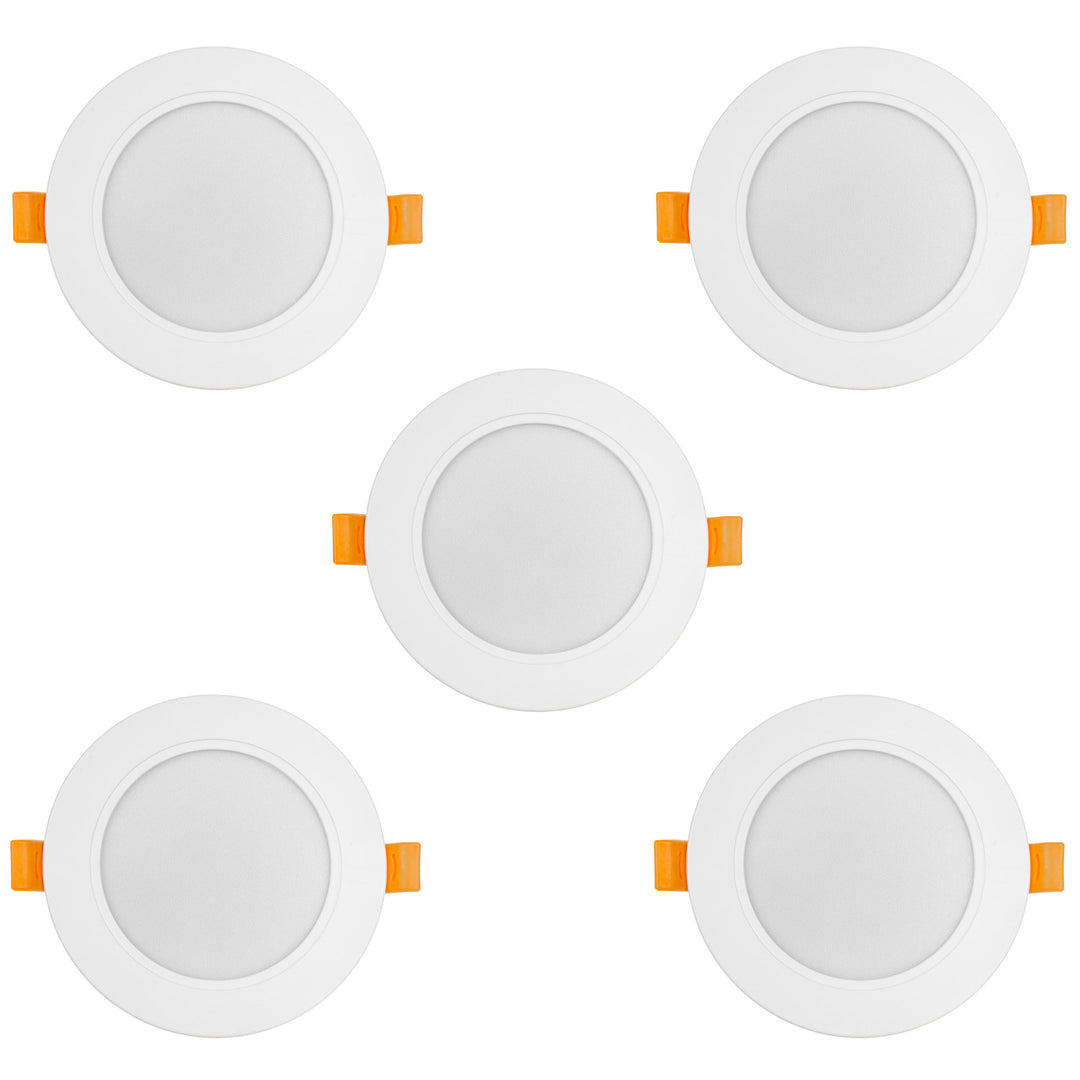 5x Luminária de Teto LED Maclean, SLIM Embutida, 9W, Branco Neutro 4000K, 120*26mm, 900lm, MCE371 R