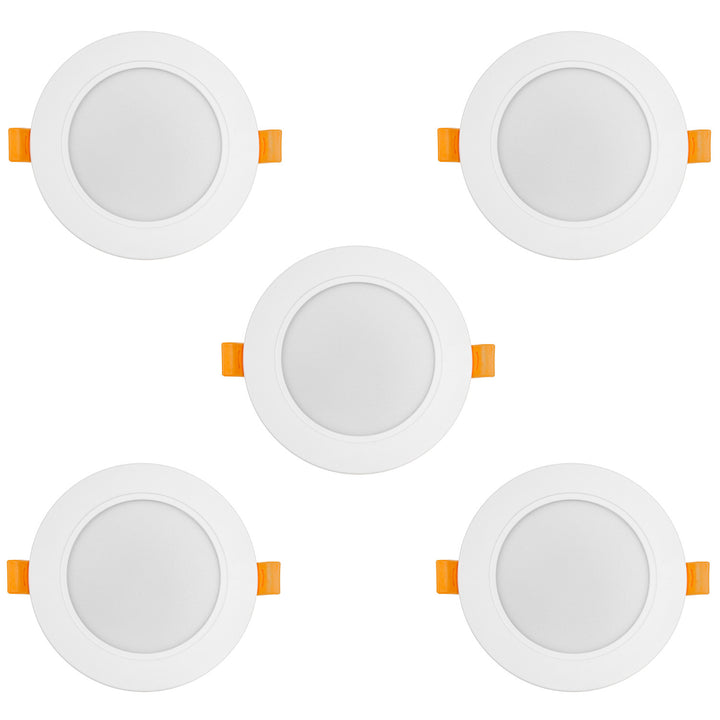 5x Luminária de Teto LED Maclean, SLIM Embutida, 9W, Branco Neutro 4000K, 120*26mm, 900lm, MCE371 R