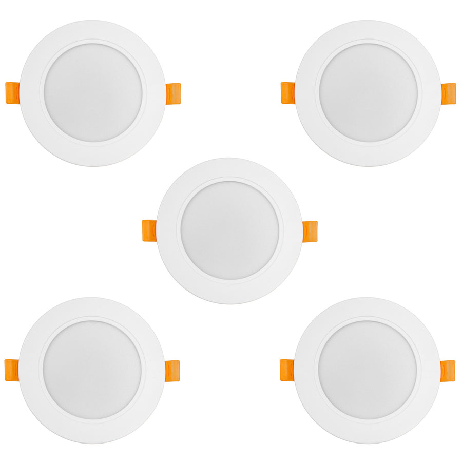 5x Luminária de Teto LED Maclean, SLIM Embutida, 9W, Branco Neutro 4000K, 120*26mm, 900lm, MCE371 R
