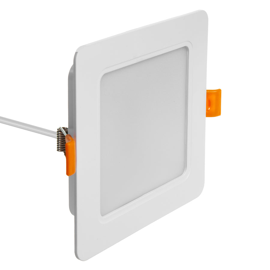 5 painéis de teto LED Maclean, montagem embutida fina, 9 W, branco neutro 4000 K, 120 x 120 x 26 mm, 900 lm, MCE373 S