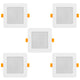 5 painéis de teto LED Maclean, montagem embutida fina, 9 W, branco neutro 4000 K, 120 x 120 x 26 mm, 900 lm, MCE373 S