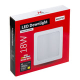 5x Panel de techo Maclean LED, montaje empotrado SLIM, 18W, Blanco Neutro 4000K, 170*170*26mm, 1900lm, MCE374 S