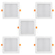 5x Panel de techo Maclean LED, montaje empotrado SLIM, 18W, Blanco Neutro 4000K, 170*170*26mm, 1900lm, MCE374 S