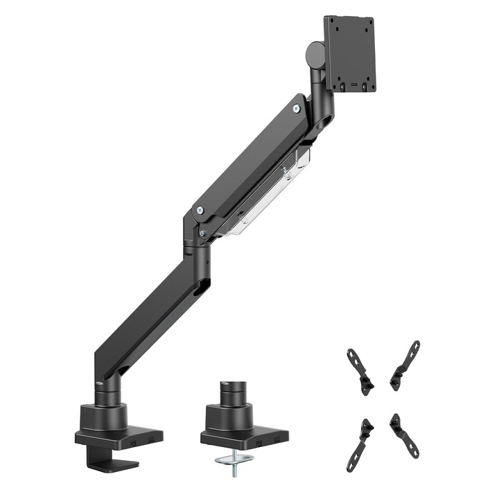 Suporte de monitor com mola a gás de braço duplo Maclean MC-968, para ecrãs de 17 a 57 polegadas, carga máxima de 27 kg