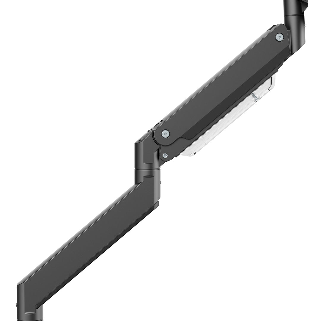 Suporte de monitor com mola a gás de braço duplo Maclean MC-968, para ecrãs de 17 a 57 polegadas, carga máxima de 27 kg