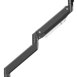 Suporte de monitor com mola a gás de braço duplo Maclean MC-968, para ecrãs de 17 a 57 polegadas, carga máxima de 27 kg