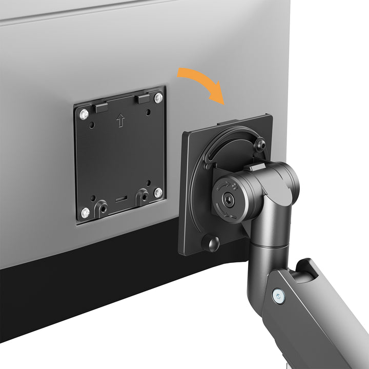 Suporte de monitor com mola a gás de braço duplo Maclean MC-968, para ecrãs de 17 a 57 polegadas, carga máxima de 27 kg