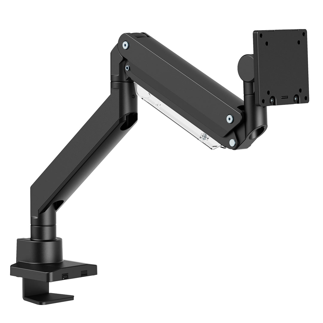 Suporte de monitor com mola a gás de braço duplo Maclean MC-968, para ecrãs de 17 a 57 polegadas, carga máxima de 27 kg